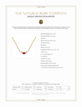 0.63 Ct. Ruby and Natural Diamond Multi Stone Necklace, 18K Yellow Gold Scan Report