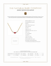 0.63 Ct. Ruby Natural Diamond Multi Stone Necklace, 18K Yellow Gold Scan Report