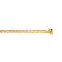 0.63 Ct. Ruby Natural Diamond Multi Stone Necklace, 18K Yellow Gold Image