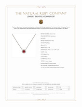 0.48 Ct. Ruby and Natural Diamond Pave Necklace, Platinum 950 Scan Report