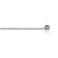 0.48 Ct. Ruby Natural Diamond Pave Necklace, Platinum 950 Image