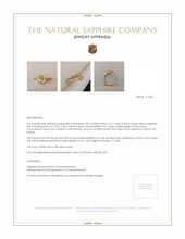 3.17 Ct. Yellow Sapphire and Natural Diamond Pave Ring, 18K Yellow Gold Appraisal