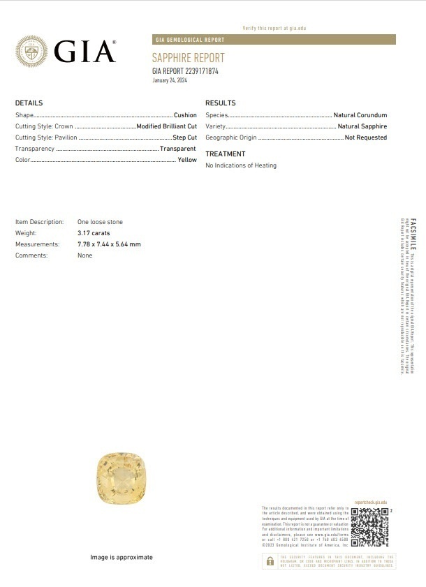 3.17 Ct. Yellow Sapphire and Natural Diamond Pave Ring, 18K Yellow Gold