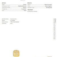 3.17 Ct. Yellow Sapphire and Natural Diamond Pave Ring, 18K Yellow Gold Scan Report