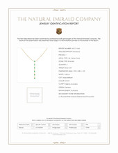 0.64 Ct. Emerald Natural Diamond Accent Stones Necklace, 14K Yellow Gold Scan Report