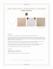 0.07 Ct. Blue Aquamarine, Yellow Citrine, Emerald, Ruby, Mixed Sapphire and Green Peridot Bezel Necklace, 14K Yellow Gold Appraisal