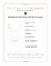 0.07 Ct. Aquamarine Peridot Bezel Necklace, 14K Yellow Gold Scan Report