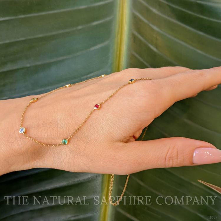 0.07 Ct. Aquamarine Peridot Bezel Necklace, 14K Yellow Gold