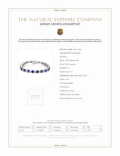 9.71 Ct.Tw.Total Carat Weight Sapphire Natural Diamond Pave Bracelet, Platinum 950 Scan Report