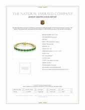 7.62 Ct.Tw. Emerald Natural Diamond Pave Bracelet, 18K White & Yellow Scan Report