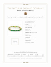 7.62 Ct.Tw.Total Carat Weight Emerald Natural Diamond Pave Bracelet, 18K White & Yellow Scan Report