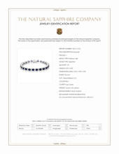 10.83 Ct.Tw.Total Carat Weight Blue Sapphire and Natural Diamond Pave Bracelet, Platinum 600 Scan Report