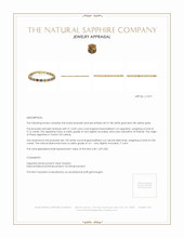 9.13 Ct.Tw. Multi Color Sapphire and Natural Diamond Pave Bracelet, 18K White & Yellow Appraisal