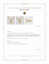 1.34 Ct. Yellow Sapphire Pave Pendant, 14K Yellow Gold Appraisal