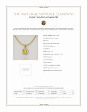 1.34 Ct. Yellow Sapphire Pave Pendant, 14K Yellow Gold Scan Report