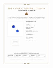 1.20 Ct.Tw.Total Carat Weight Blue Sapphire Studs Earrings, 14K Yellow Gold Scan Report