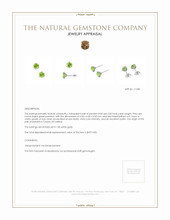 2.00 Ct.Tw.Total Carat Weight Peridot Studs Earrings, 14K White Gold Appraisal
