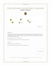 2.00 Ct.Tw. Peridot Studs Earrings, 14K White Gold Appraisal