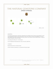 2.00 Ct.Tw.Total Carat Weight Green Peridot Studs Earrings, 14K White Gold Appraisal