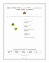 2.00 Ct.Tw.Total Carat Weight Green Peridot Studs Earrings, 14K White Gold Scan Report