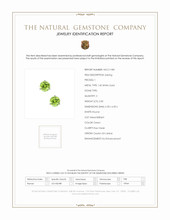 2.00 Ct.Tw. Peridot Studs Earrings, 14K White Gold Scan Report