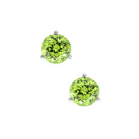 2.00 Ct.Tw. Peridot Studs Earrings, 14K White Gold Video
