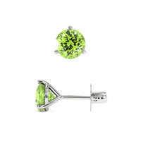 2.00 Ct.Tw. Peridot Studs Earrings, 14K White Gold Image
