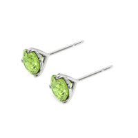2.00 Ct.Tw. Peridot Studs Earrings, 14K White Gold Image