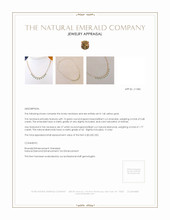 0.48 Ct. Emerald Natural Diamond Bezel Necklace, 14K Yellow Gold Appraisal