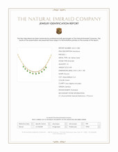 0.48 Ct. Emerald and Natural Diamond Bezel Necklace, 14K Yellow Gold Scan Report