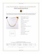 0.48 Ct. Emerald Natural Diamond Bezel Necklace, 14K Yellow Gold Scan Report