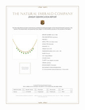 0.48 Ct. Emerald Natural Diamond Bezel Necklace, 14K Yellow Gold Scan Report