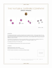 1.10 Ct.Tw.Total Carat Weight Pink Sapphire and Natural Diamond Halo Earrings, 18K White Gold Appraisal