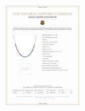 2.63 Ct. Blue Sapphire and Natural Diamond Pave Necklace, 14K White Gold Scan Report