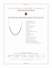 2.63 Ct. Blue Sapphire and Natural Diamond Pave Necklace, 14K White Gold Scan Report