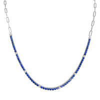 2.63 Ct. Sapphire 14K White Gold necklace