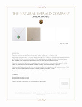 0.40 Ct. Emerald Emerald Pave Pendant, 14K Yellow Gold Appraisal