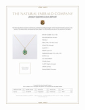 0.40 Ct. Emerald Emerald Pave Pendant, 14K Yellow Gold Scan Report