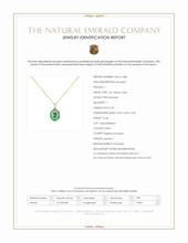 0.40 Ct. Emerald and Natural Diamond Pave Pendant, 14K Yellow Gold Scan Report
