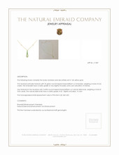 0.22 Ct. Emerald Natural Diamond Pave Necklace, 14K Yellow Gold Appraisal