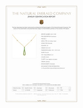 0.22 Ct. Emerald and Natural Diamond Pave Necklace, 14K Yellow Gold Scan Report