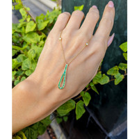 0.22 Ct. Emerald Natural Diamond Pave Necklace, 14K Yellow Gold Life Style