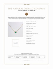 0.26 Ct. Emerald Natural Diamond Halo Necklace, 14K Yellow Gold Scan Report
