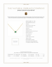 0.26 Ct. Emerald Natural Diamond Halo Necklace, 14K Yellow Gold Scan Report