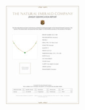 0.21 Ct. Emerald Natural Diamond Bezel Necklace, 14K Yellow Gold Scan Report