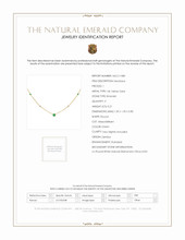 0.21 Ct. Emerald Natural Diamond Bezel Necklace, 14K Yellow Gold Scan Report