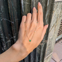 0.21 Ct. Emerald Natural Diamond Bezel Necklace, 14K Yellow Gold Life Style