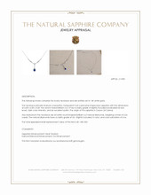 0.60 Ct. Blue Sapphire and Natural Diamond Pave Necklace, 14K White Gold Appraisal