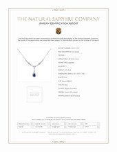 0.60 Ct. Sapphire Natural Diamond Pave Necklace, 14K White Gold Scan Report