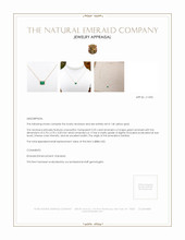 0.95 Ct. Emerald Bezel Necklace, 14K Yellow Gold Appraisal